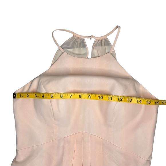 Azazie Sarah Halter Dress in Pearl Pink Size 10 - Picture 13 of 16